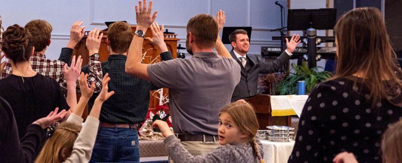 raised hands